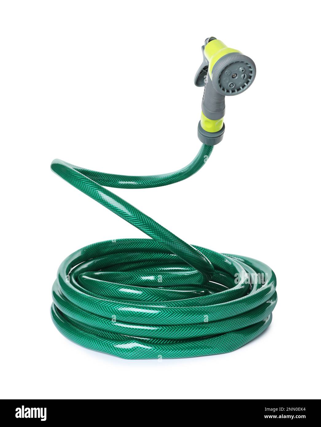 Watering hose with sprinkler isolated on white Stock Photo Alamy