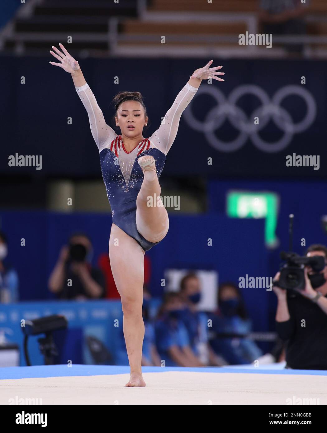 United States Gymnast Lee Sunisa Competes During The Floor Excercise Of 