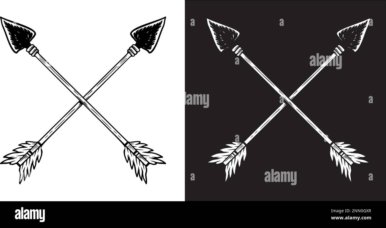 Indian arrow cross isolated icon hi-res stock photography and images ...