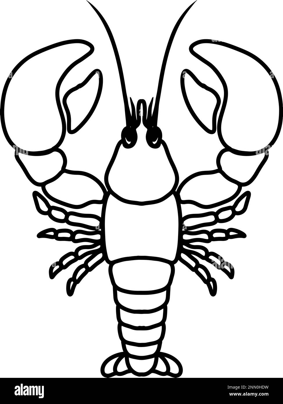 Illustration of lobster. Design element for poster, card, banner, emblem, sign. Vector