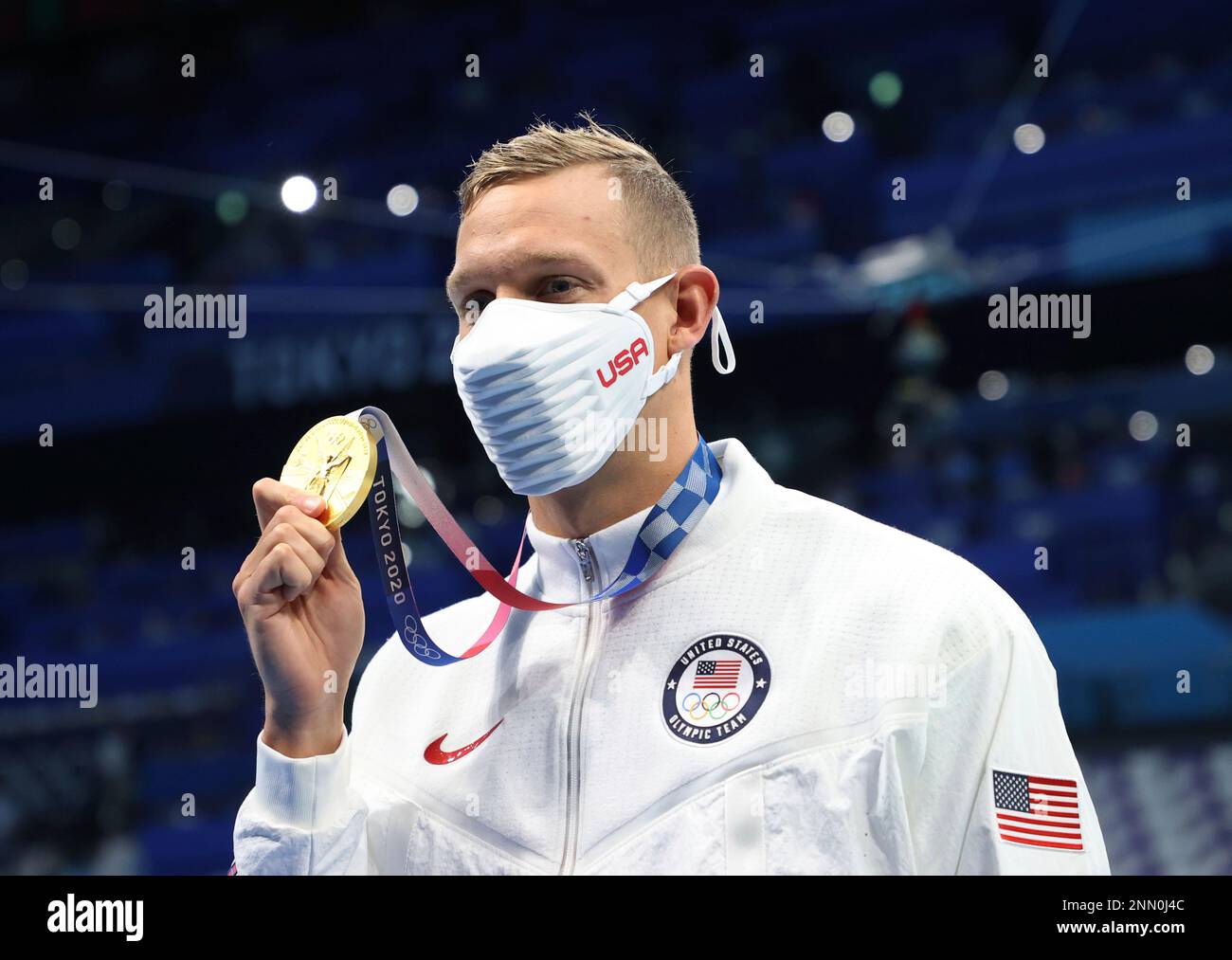 DRESSEL Caeleb of United States celebrates after award ceremony of Men ...