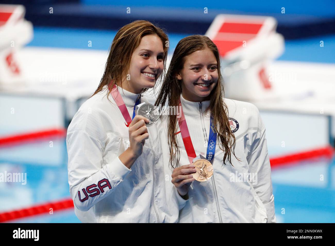 July 28, 2021, Tokyo, Kanto, Japan From left Alex Walsh (USA) and Kate