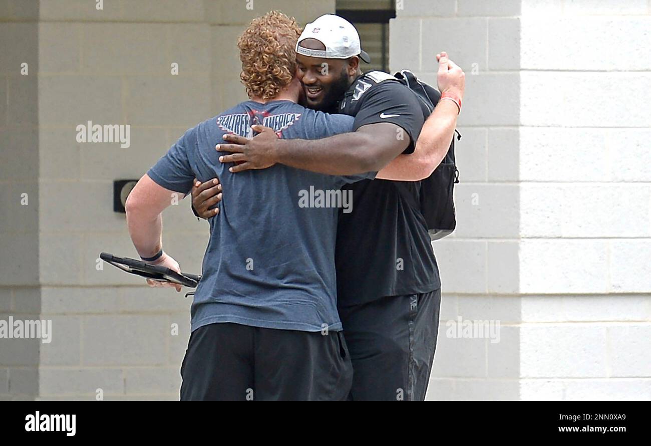 PHOTOS: Carolina Panthers arrive at Wofford College in Spartanburg