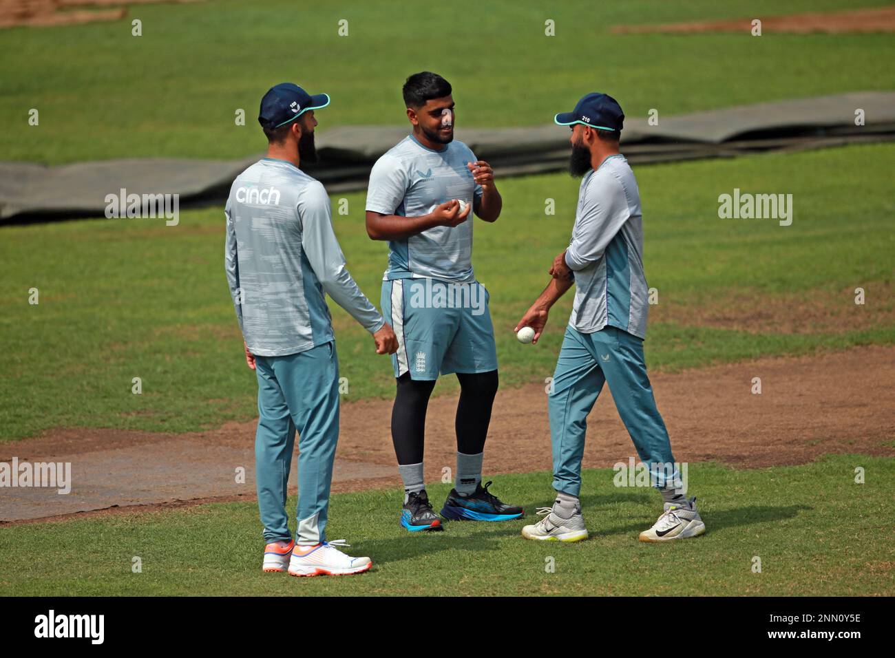England One Day International Cricket Team attends practice at BCB Academy Ground in Mirpur, Dhaka, Bangladesh. The Jos Buttler-led side arrived in th Stock Photo