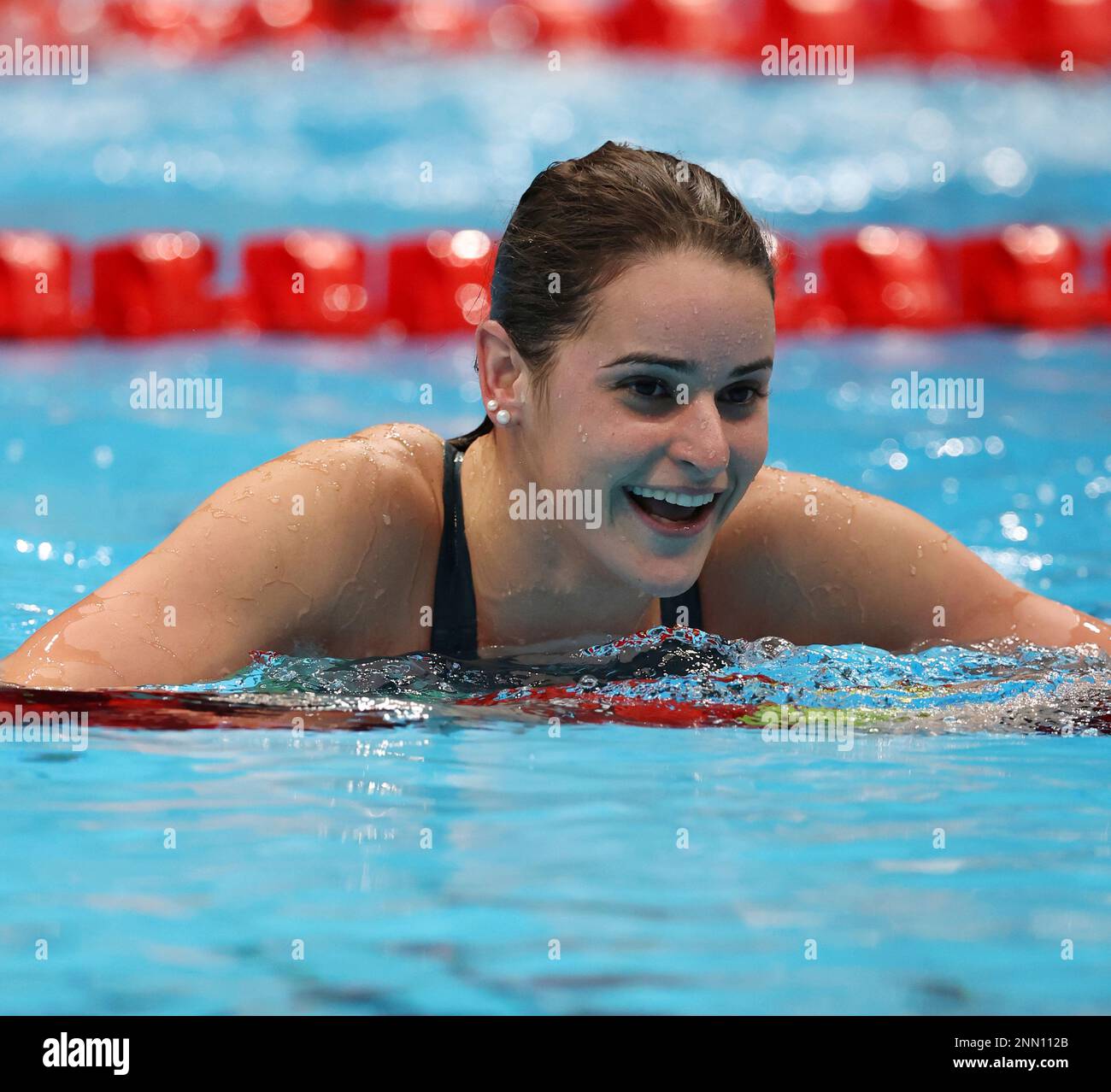 Mckeown Kaylee Of Australia Reacts After Winning Womens 100m Backstroke Final At Tokyo Aquatics 