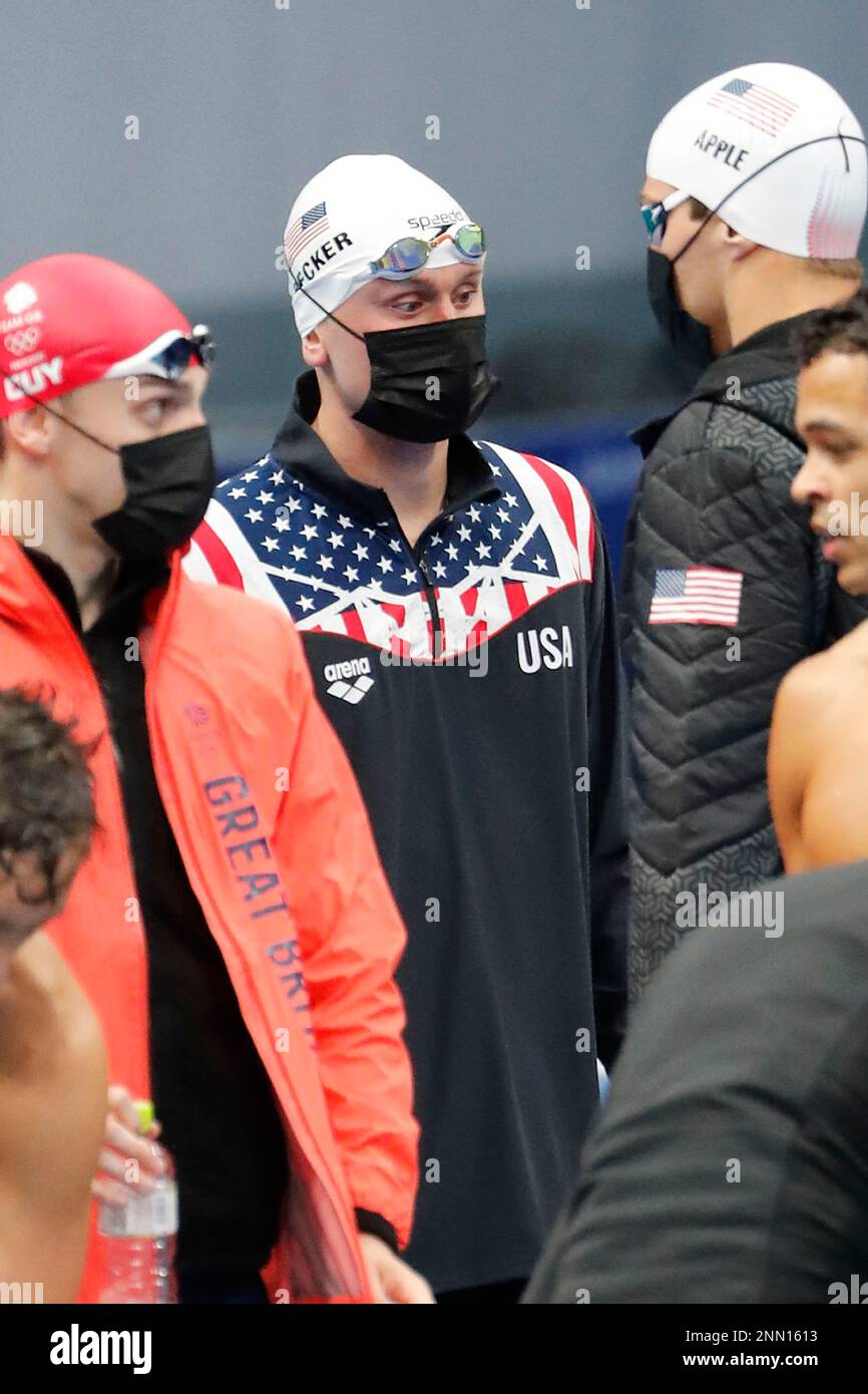 July 25, 2021, Tokyo, Japan Bowen Becker (USA) in the men's 4x100m
