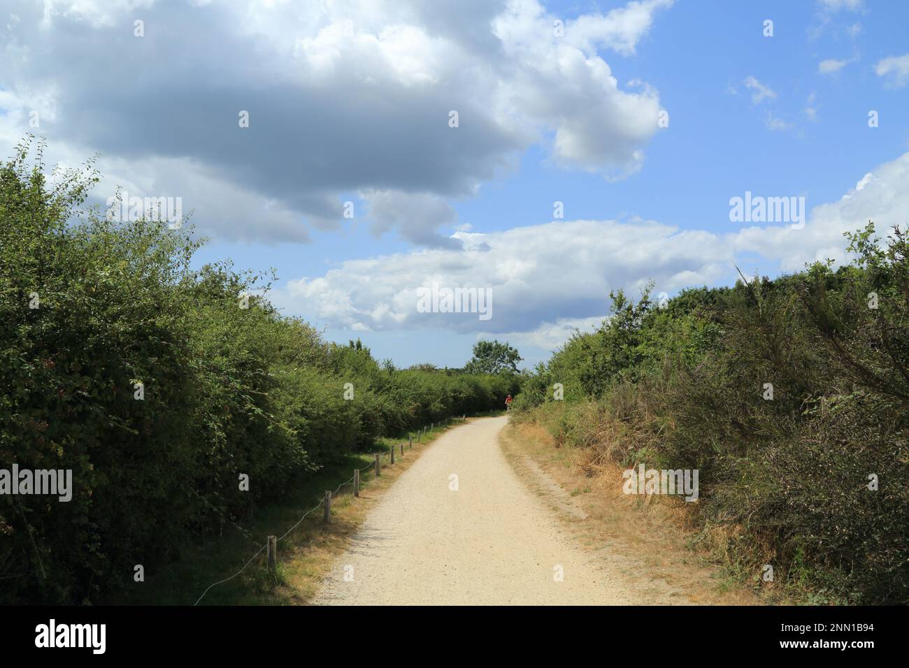 Footpath at Promenade Paul Chapel, Pointe des Emigres, Vannes, Golfe du ...