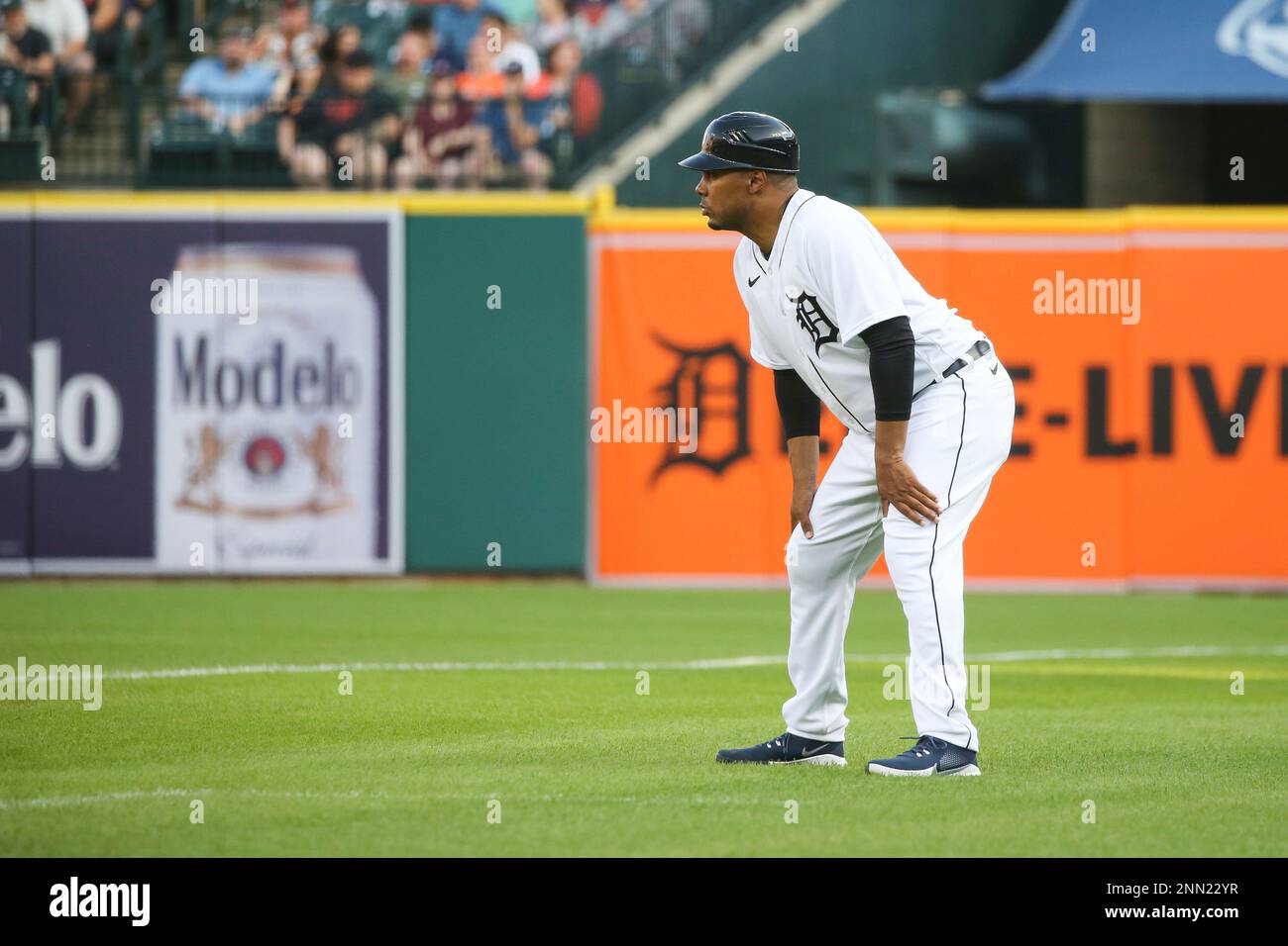 DETROIT, MI JULY 17 Detroit Tigers first base coach Ramon Santiago