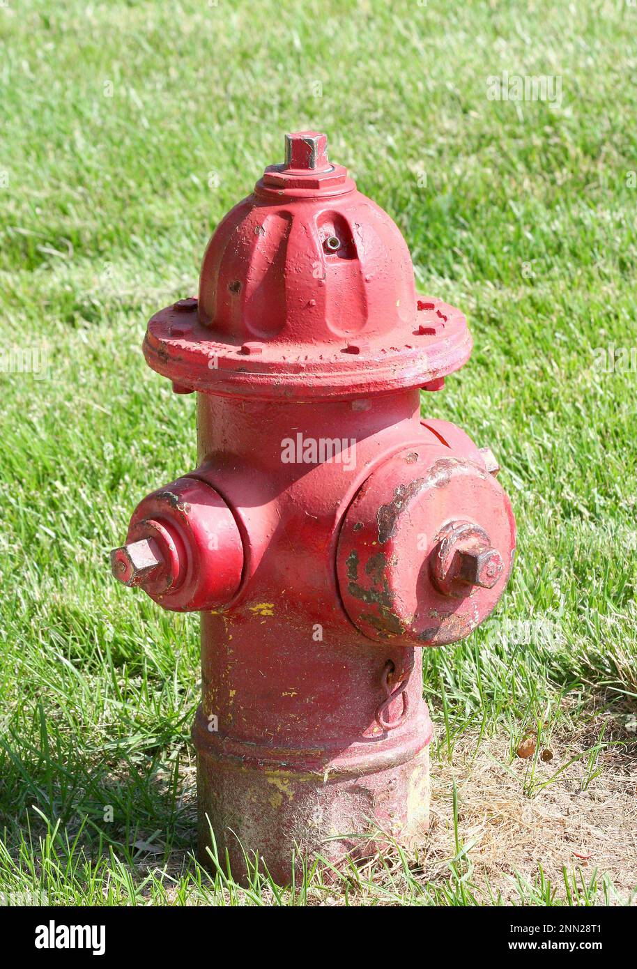 Red Water Hydrant at local Park in Carmel, Indiana, USA Stock Photo Alamy