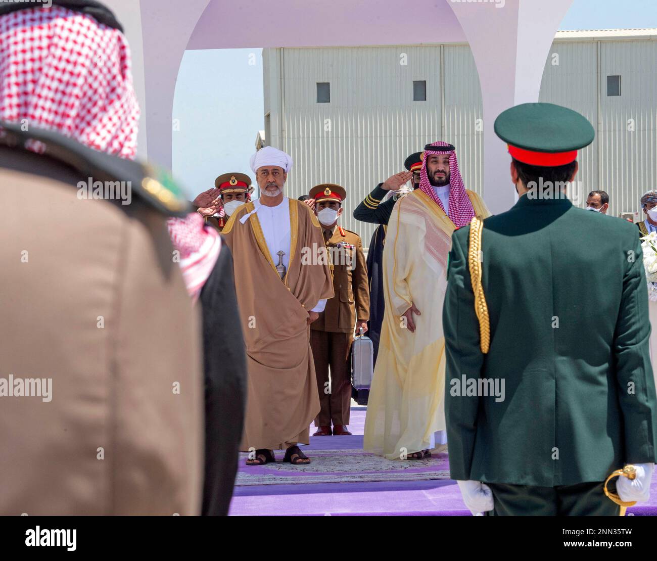 In this photo released by Saudi Royal Palace, Saudi Crown Prince ...