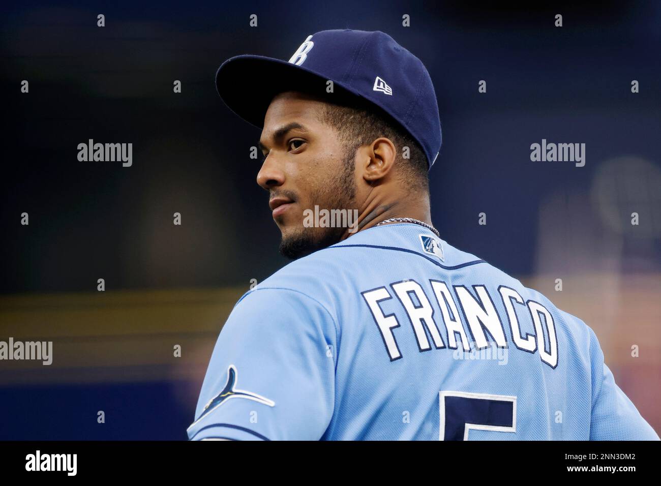 St. Petersburg, FL. USA Tampa Bay Rays first baseman Ji-Man Choi (26) was  all smiles during pregame warmups prior to a major league baseball game aga  Stock Photo - Alamy