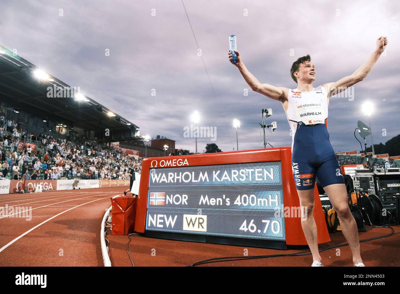 Karsten Warholm claimed one of the oldest world records in athletics on Thursday evening after