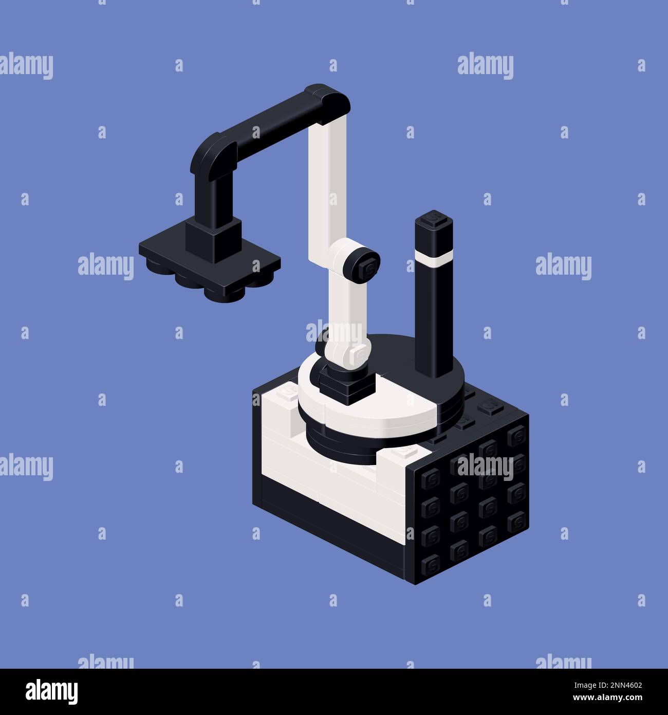 Industrial robot loader in isometric for work in a factory or warehouse. Vector clipart Stock Vector