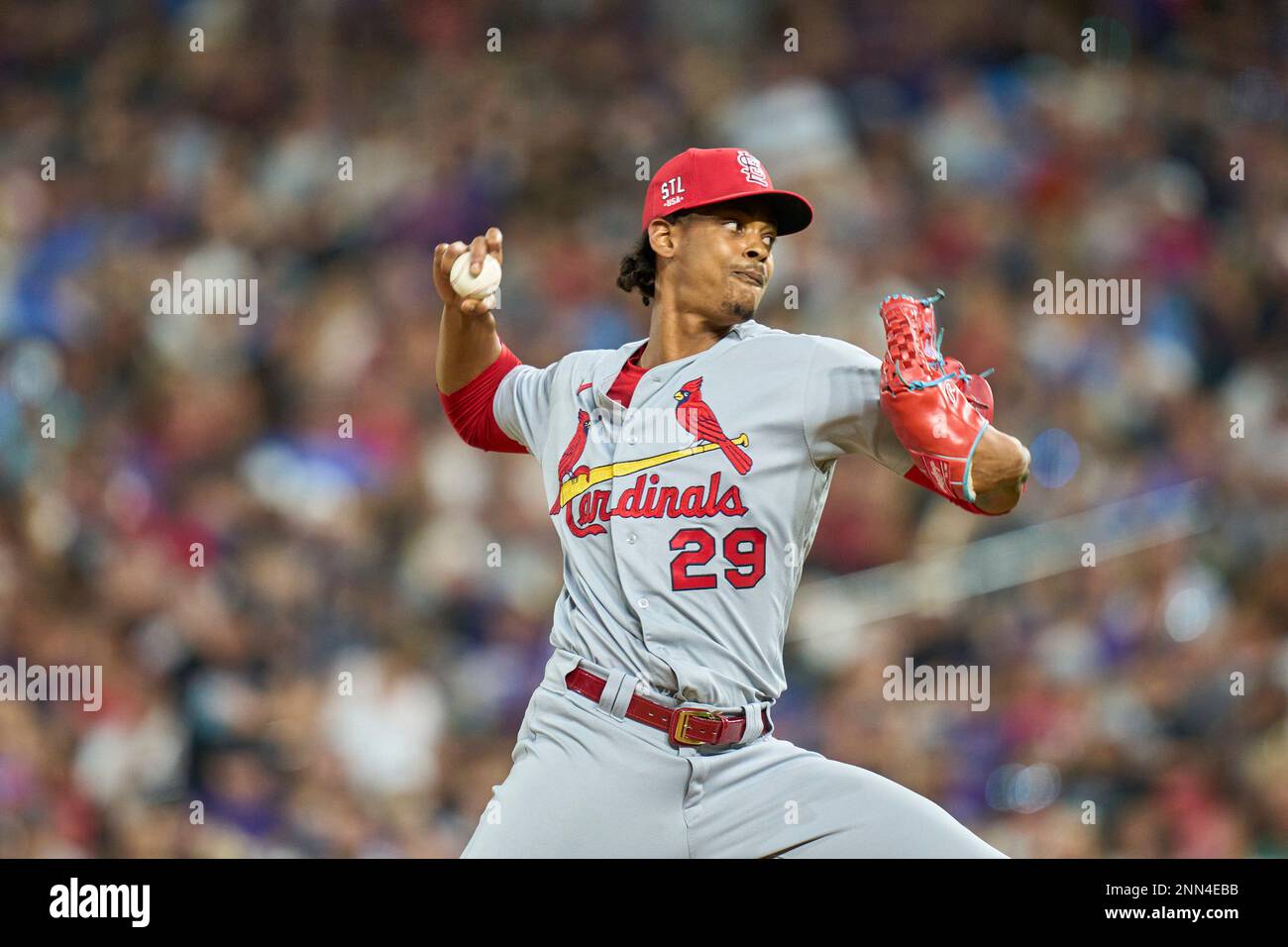 Al Reyes July 2. 2021: Saint Louis pitcher Alex Reyes (29) throws a pitch during ...
