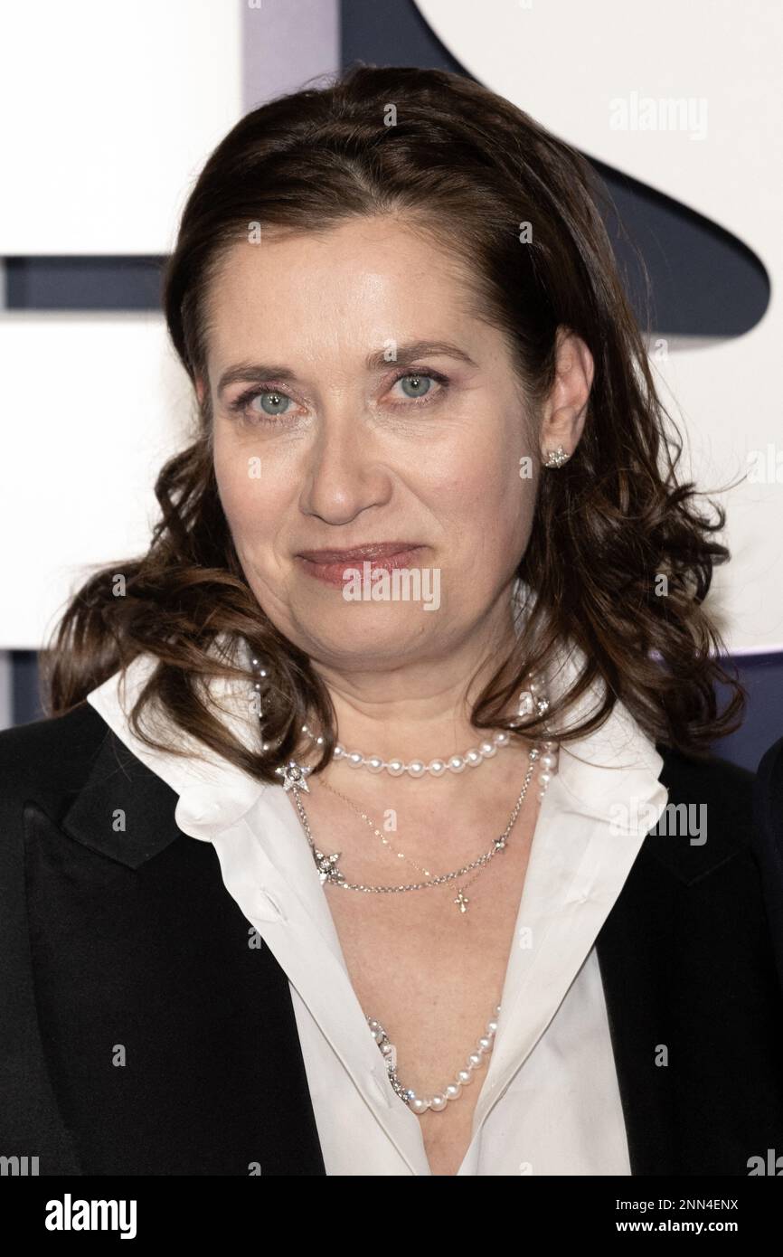 Emmanuelle Devos arrives at the 48th Cesar Film Awards at L Olympia, on