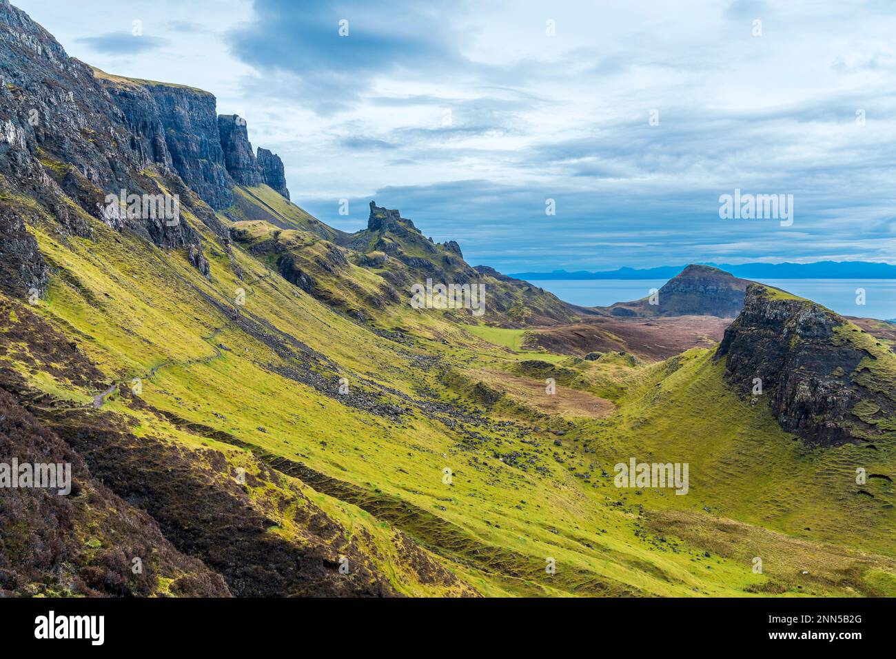 The Quiraing On The Trotternish Peninsula Isle Of Skye Scotland Stock 