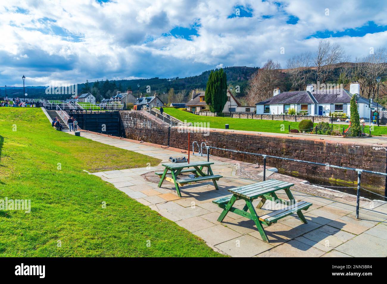 Caledonian Canal, Fort Augustus, Scotland Stock Photo Alamy