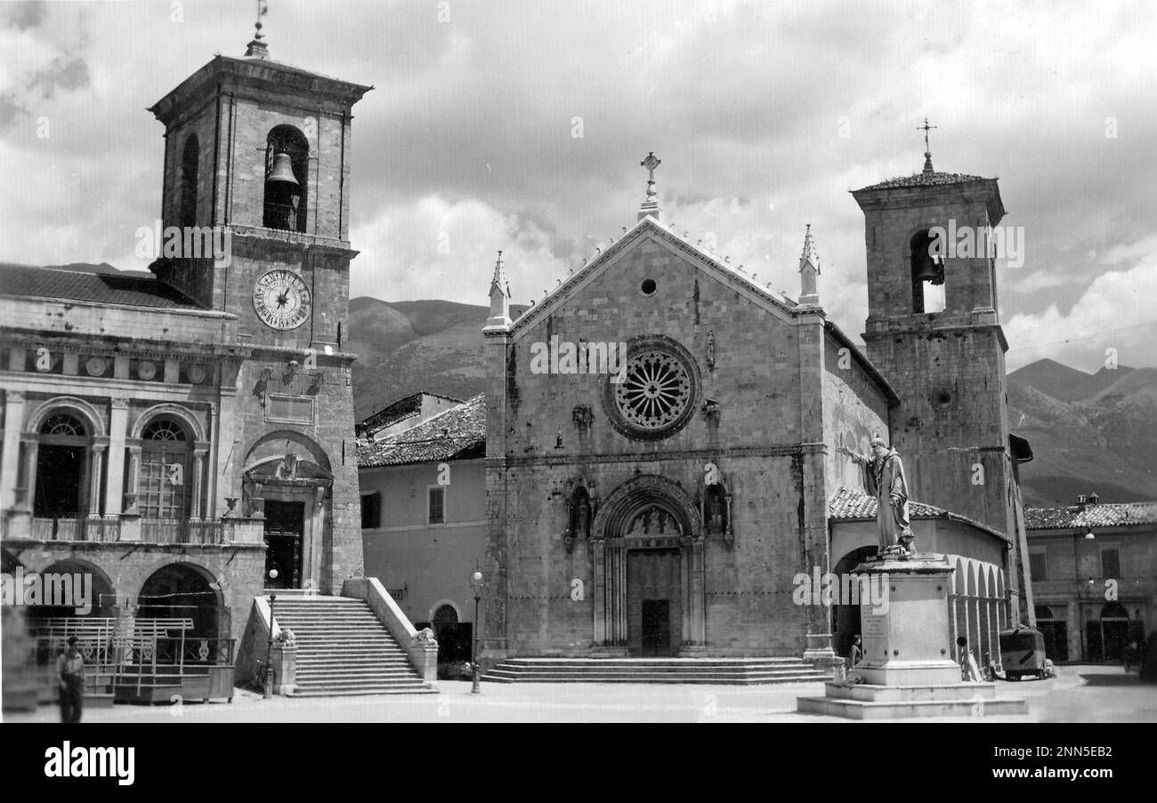 Norcia, Basilica, 1955 Stock Photo