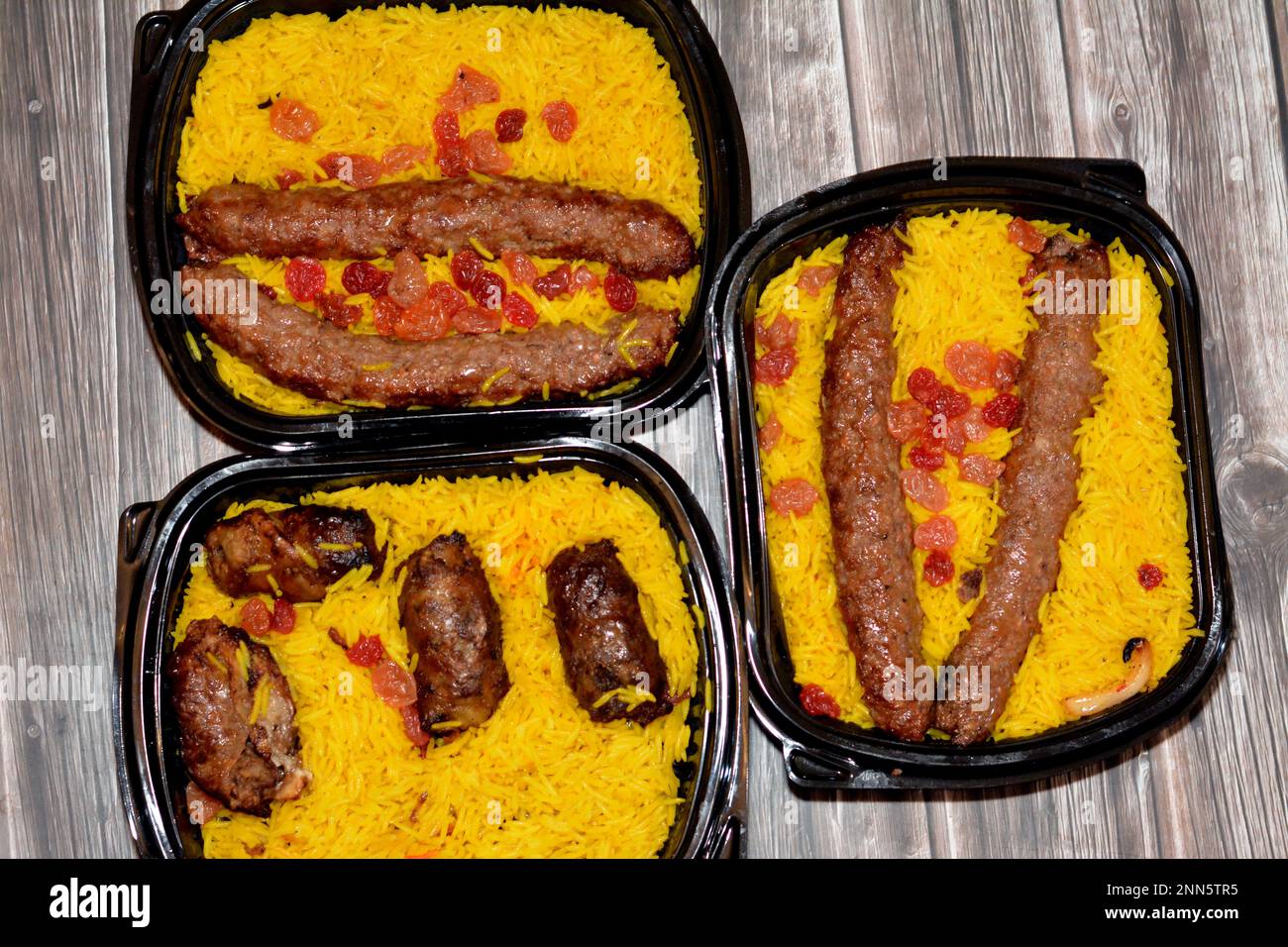 Arabic cuisine traditional food beef Kofta, kebab and tarb kofta shish