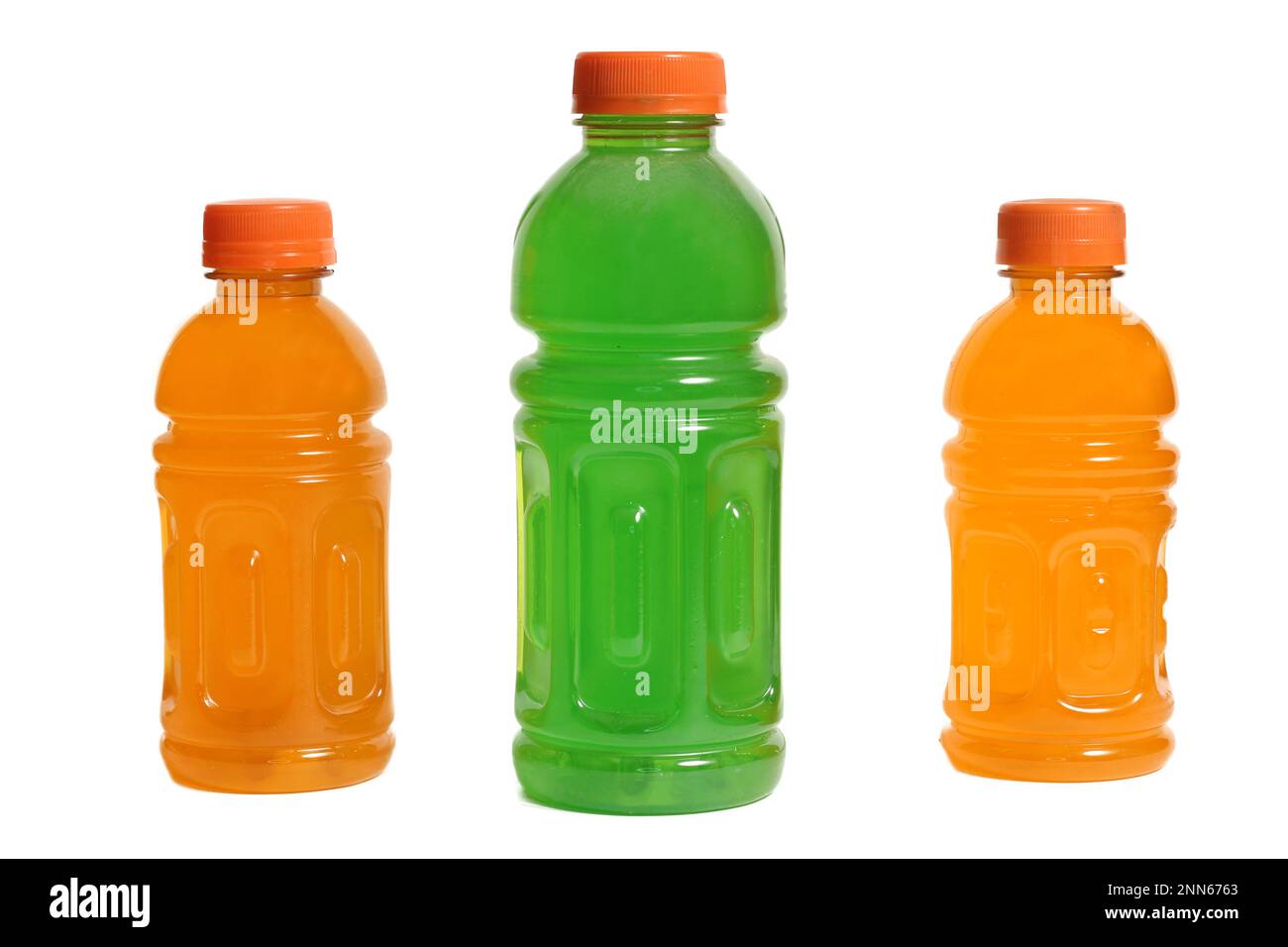 Bottles of Colorful Sports Drinks on White Stock Photo Alamy