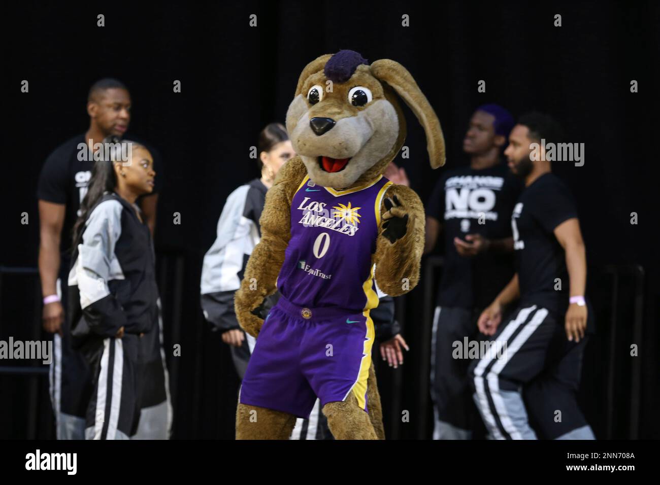 Los Angeles Sparks mascot Sparky during the Connecticut Sun vs Los