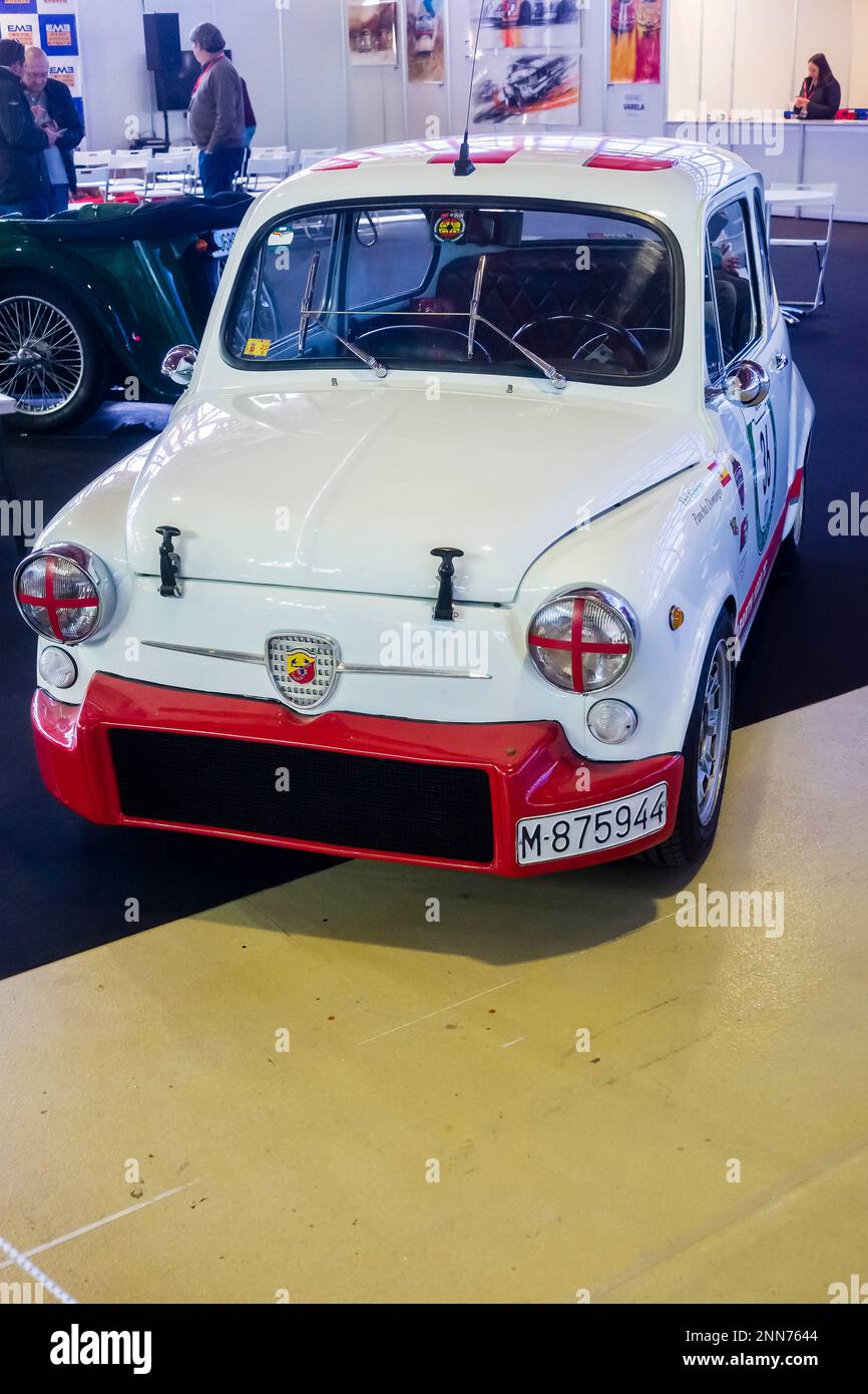 Seat 600 at the ClassicMadrid exhibition of classic and vintage cars opened in Madrid and organised by the Salón Internacional del Vehículo Clásico (I Stock Photo