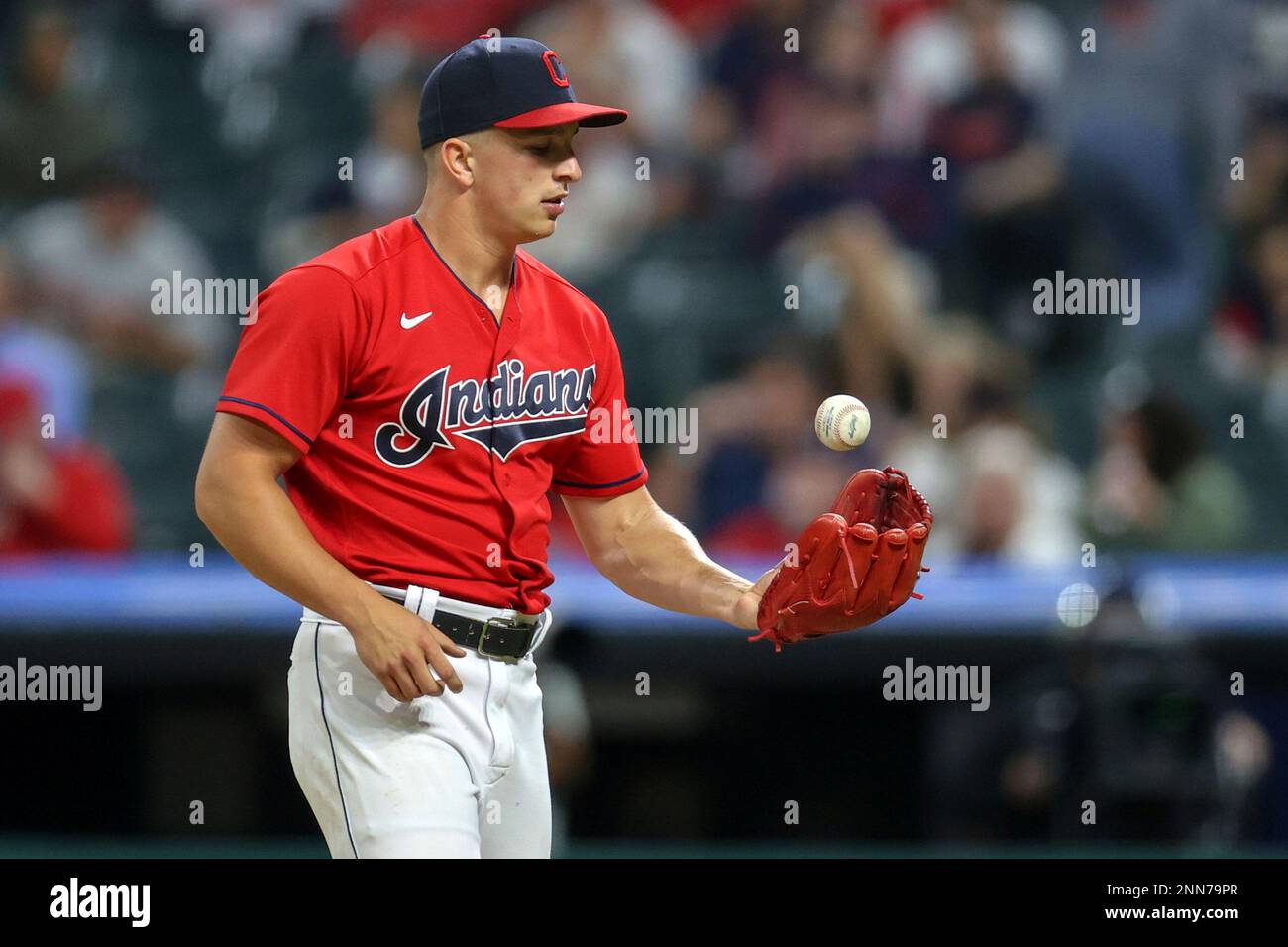 CLEVELAND, OH - JUNE 14: Cleveland Indians pitcher James Karinchak