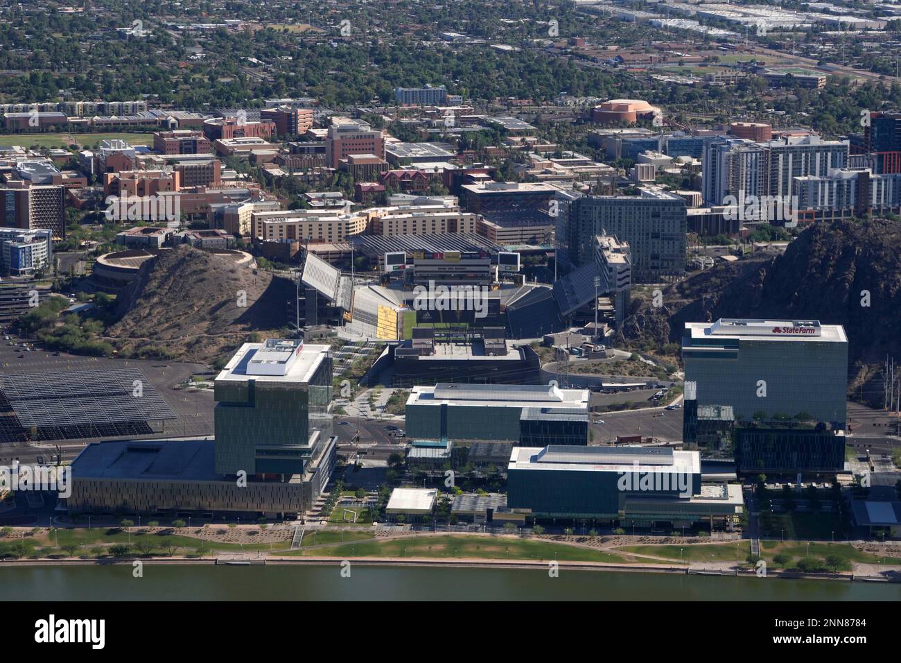 An aerial view of Sun Devil Stadium on the campus of Arizona State ...