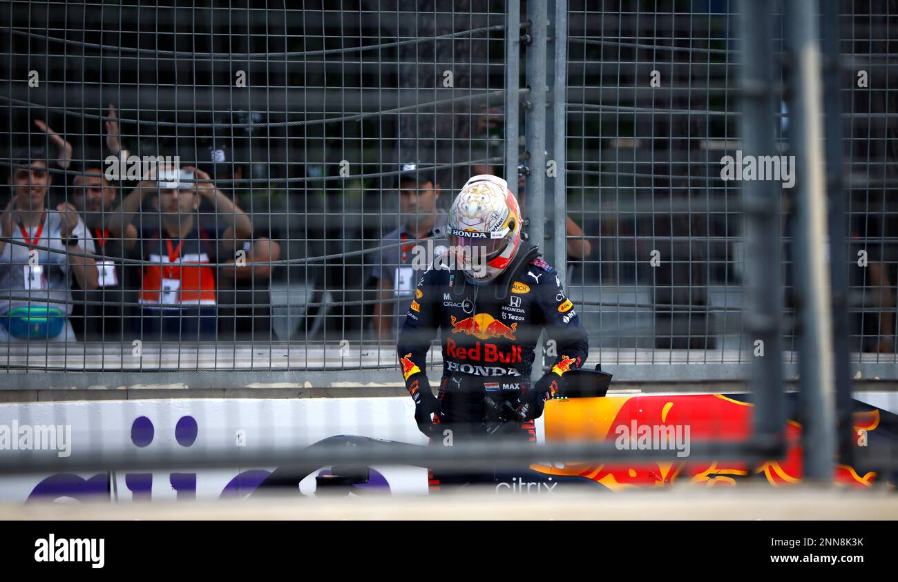 Red Bull Driver Max Verstappen Of The Netherlands Is Dejected After