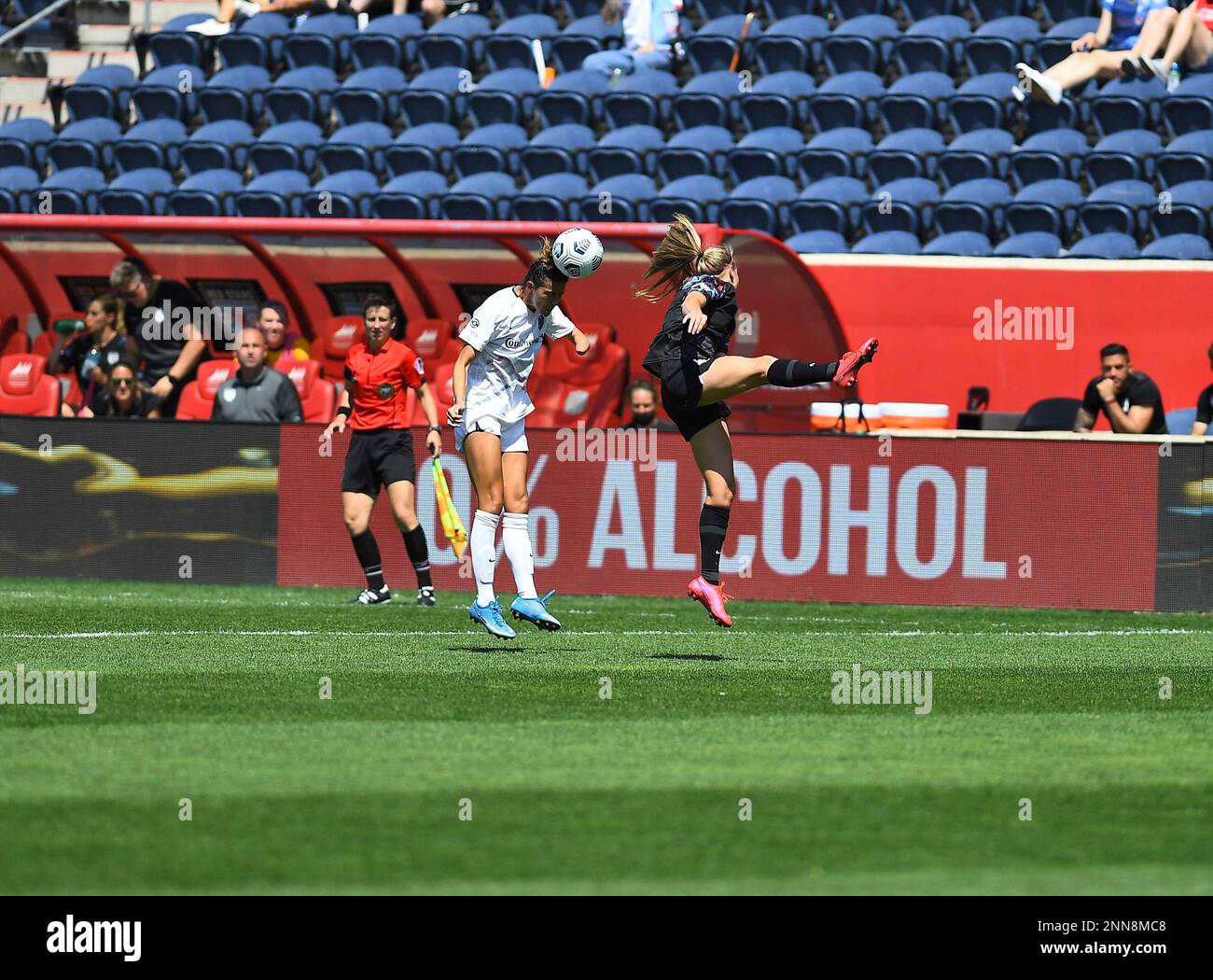 June 05, 2021 Carson Pickett (4) of North Carolina Courage headers the