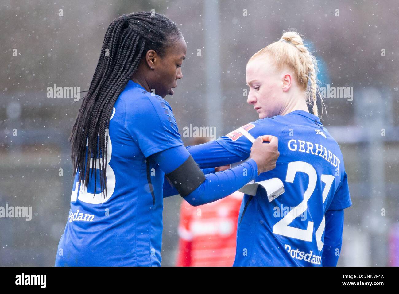 A general view of Teninsoun Sissoko from 1. FFC Turbine Potsdam and ...
