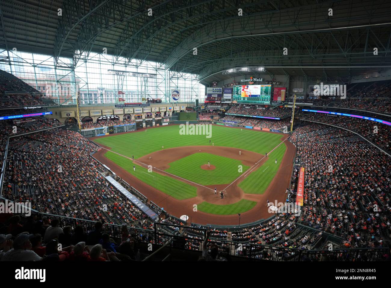 A general view of Minute Maid Park, Sunday, May 30, 2021, in Houston