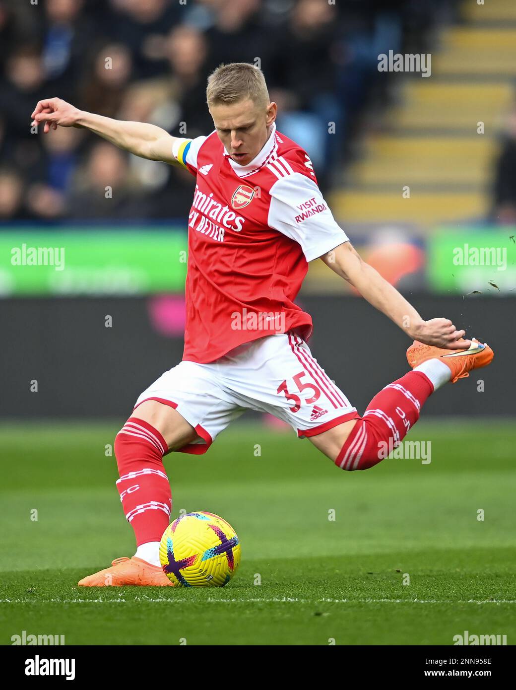 Oleksandr Zinchenko #35 of Arsenal in action during the game