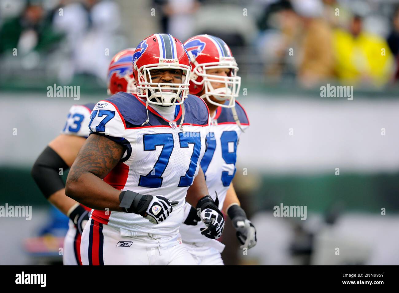 02 January 2011 Buffalo Bills offensive tackle Demetrius Bell (77) as