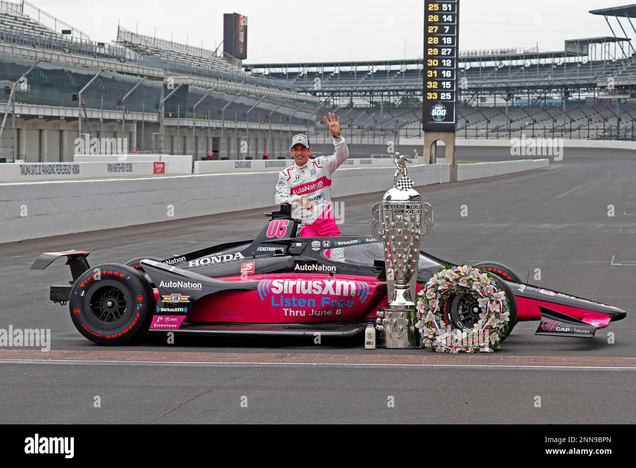 INDIANAPOLIS, IN - MAY 31: NTT Indy Car Series driver Helio Castroneves ...