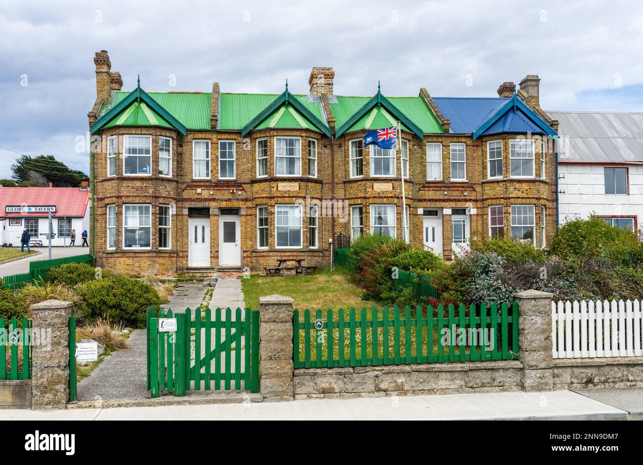 Port Stanley, Falkland Islands 31 January 2023 Terrace of