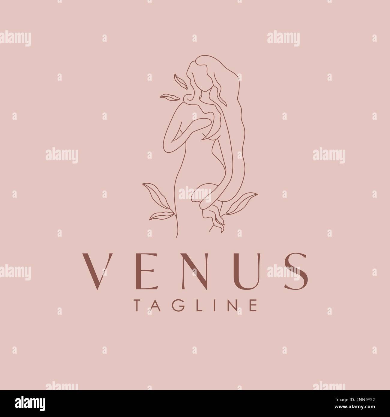 Venus Goddess Body Silhouette Logo Template Venus Logo Design Beauty