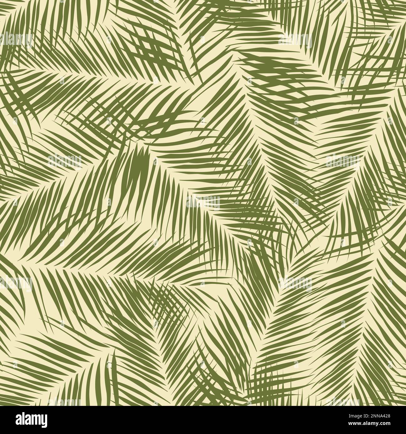 Palm leaves seamless pattern design. Tropical leaves branch summer ...