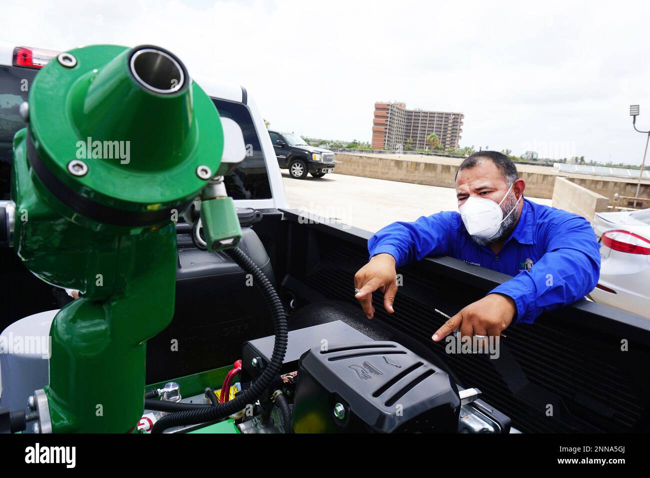 City of Brownsville Public Health Vector Control Ordinance Officer Pedro Montana explains the