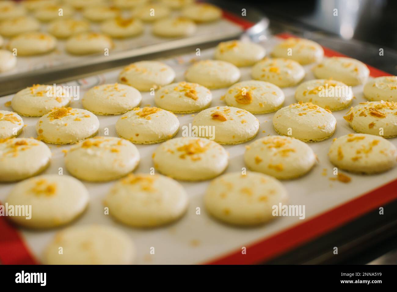 Freshly baked delicious macarons hi-res stock photography and images ...
