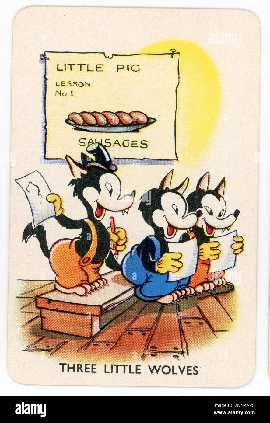 Card featuring THREE LITTLE WOLVES from Shuffled Symphonies