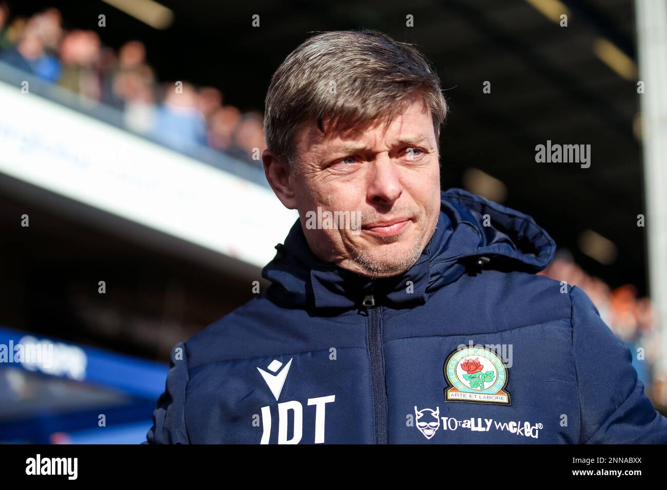 Blackburn Rovers manager Jon Dahl Tomasson prior to kickoff during the