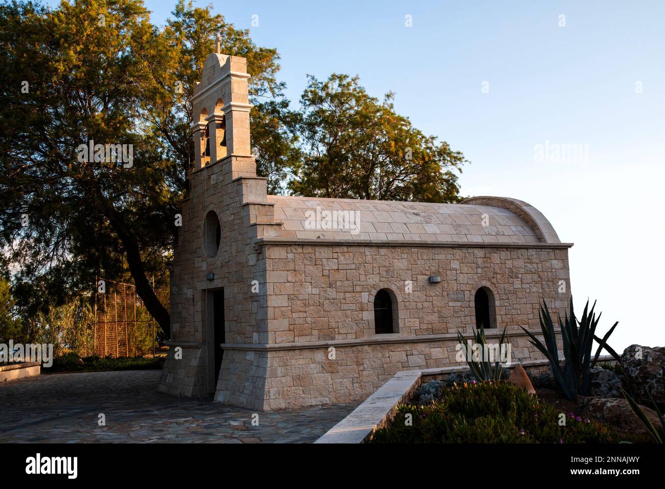 Small church near Platania in Crete, Greece Stock Photo