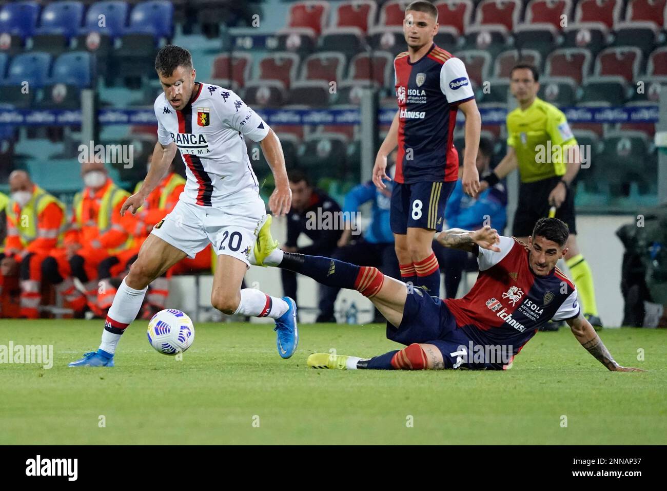 Alessandro Deiola of Cagliari in action during the Serie A match