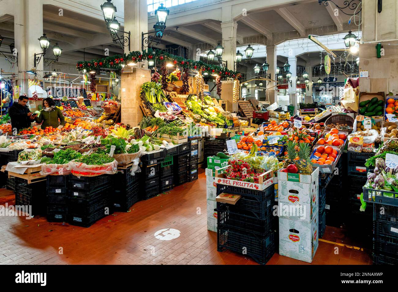 Interior of the Mercato dell'Unità in Via di Cola di Rienzo, Rome, Italy Stock Photo