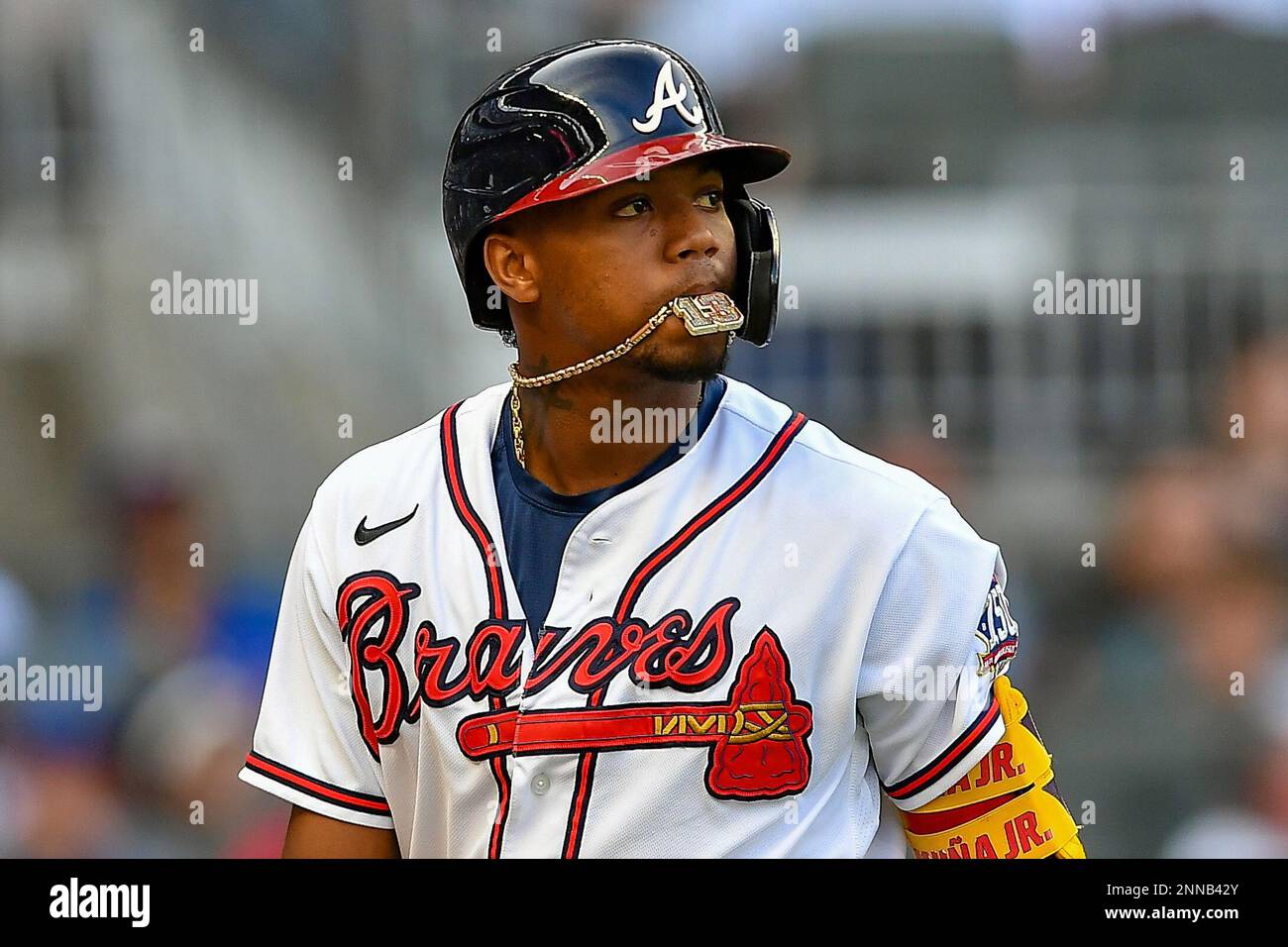 Atlanta Braves' Ronald Acuña, Jr. at Marietta HS youth baseball