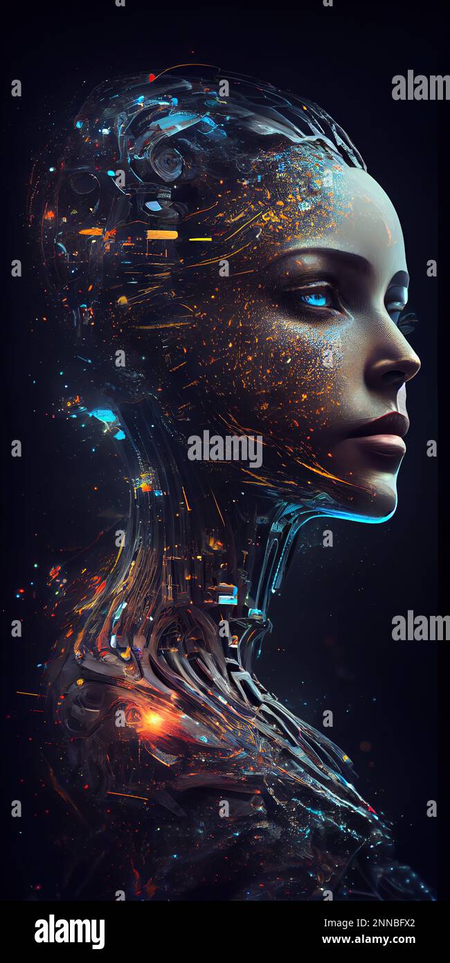 Generative AI illustration of revolutionizing the world with AI