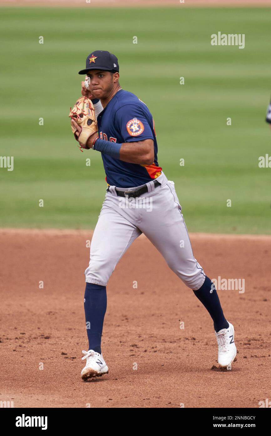 Infielder Jeremy Pena of the Houston Astros poses for a picture