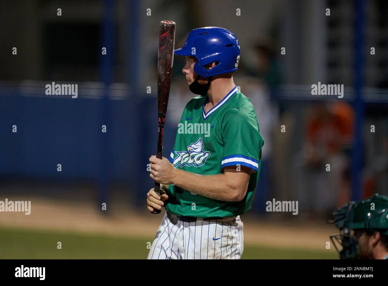 Florida Gulf Coast Eagles Zac Calhoon (38) bats during an NCAA game