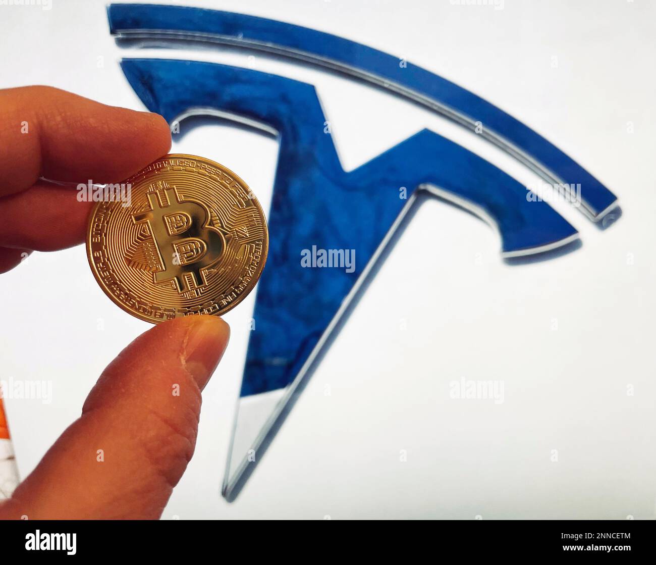 Photo by: STRF/STAR MAX/IPx 2021 3/24/21 Elon Musk suspends Tesla purchases  with bitcoin Stock Photo - Alamy